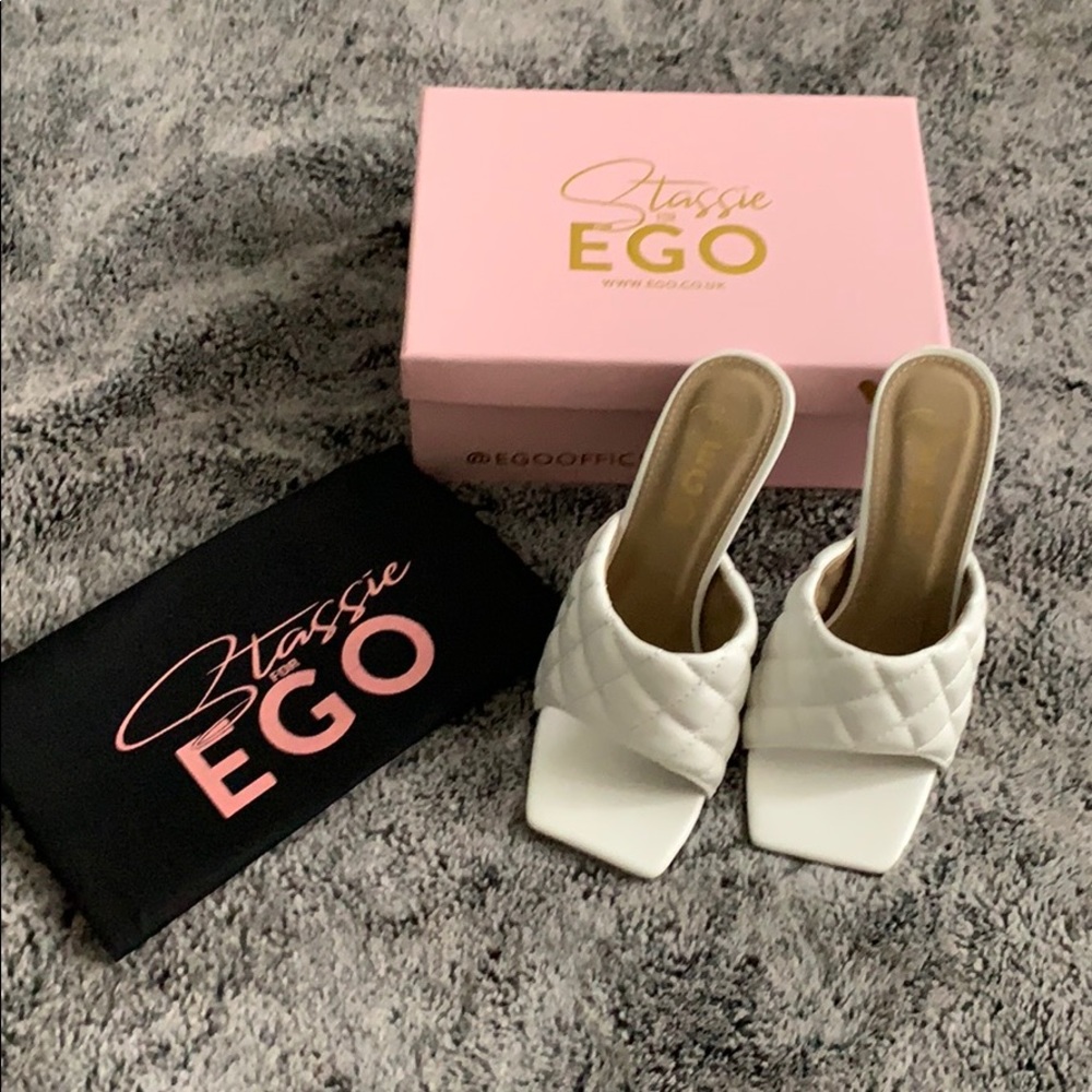 Square Toe Quilted Mules